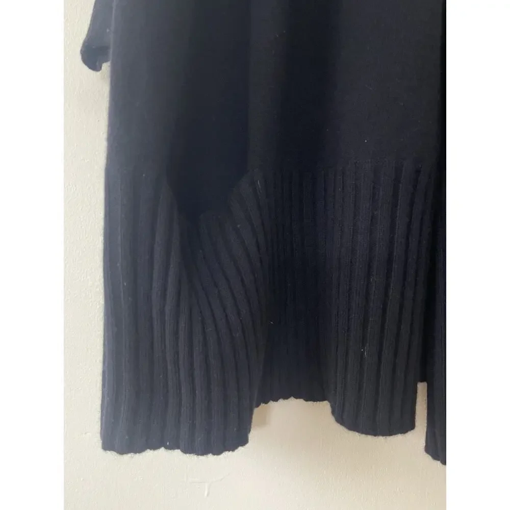 Michael Kors 100% Cashmere Navy Blue Open Cardigan Sweater 3/4 Sleeves